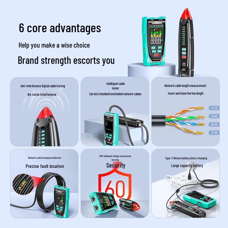 SAMZHE Multifunction Network Cable Tester