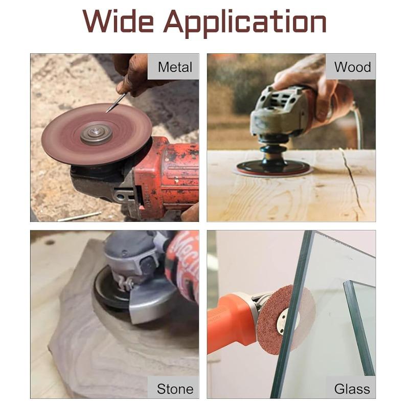 10 Pcs 4-Inch 100mm Sanding Discs for Angle Grinding Machine Polishing and Grinding Metals, Wood, and Fiberglass