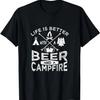 Camping Shirt Beer Campfire Life Love Camp Fire Tshirt Gift,Leisure and Comfortable