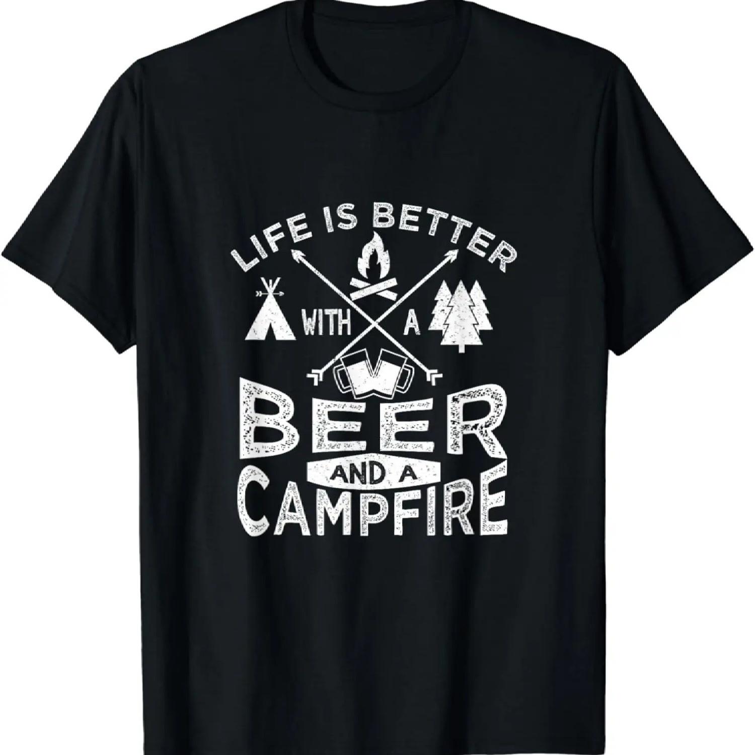 

Camping Shirt Beer Campfire Life Love Camp Fire Tshirt Gift,Leisure and comfortable S разноцветный