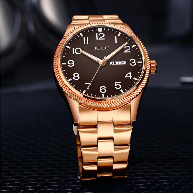 Men Clock Quartz Date Luxury Man Wristwatch Waterproof Luminous Stainless Steel Men's Watches Reloj