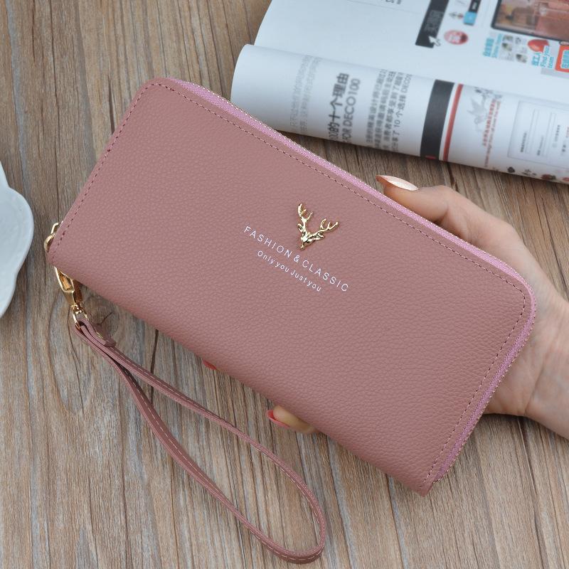 New Women's Wallet Women's Long Large-capacity Zipper Clutch Bag Stylish and Simple Change Bag Mobile Phone Bag