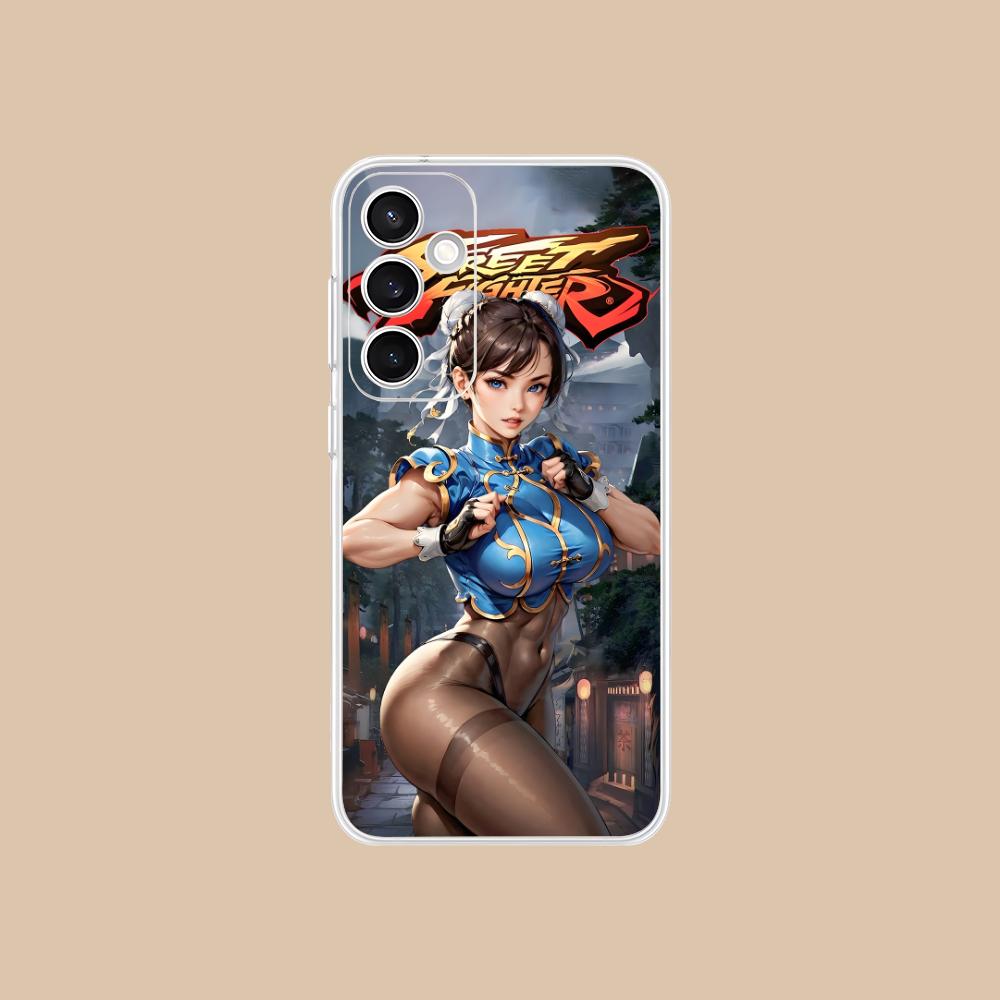 Street Fighter Chunli Phone Case for Samsung Galaxy S25 S24 S23 S22 S21Plus FE Ultra Clear Colorful Cover Cover Smartphone