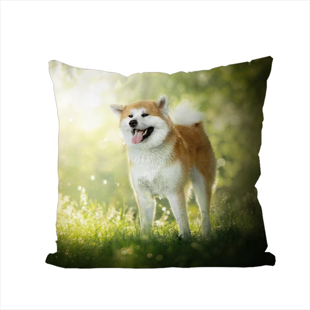 Shiba Inu Pillow Case For Car Sofa Decorative Home Doublesided Print Plush Square Throw Pillow Cushion Cover