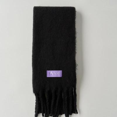 Ahre Boucle Oversize Brush Bold Muffler_BLACK