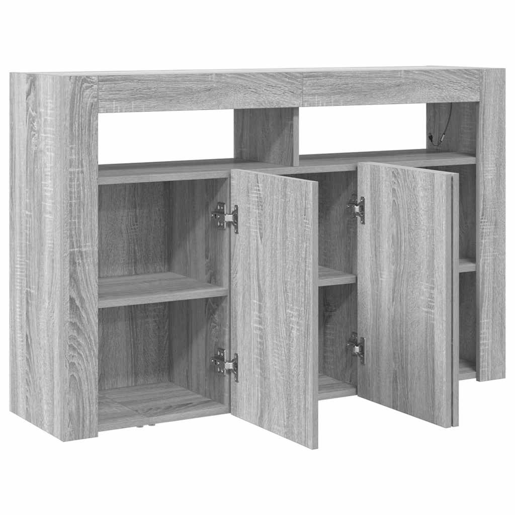 Sideboard Gray Sonoma 116 x 30 x 75 cm Particleboard