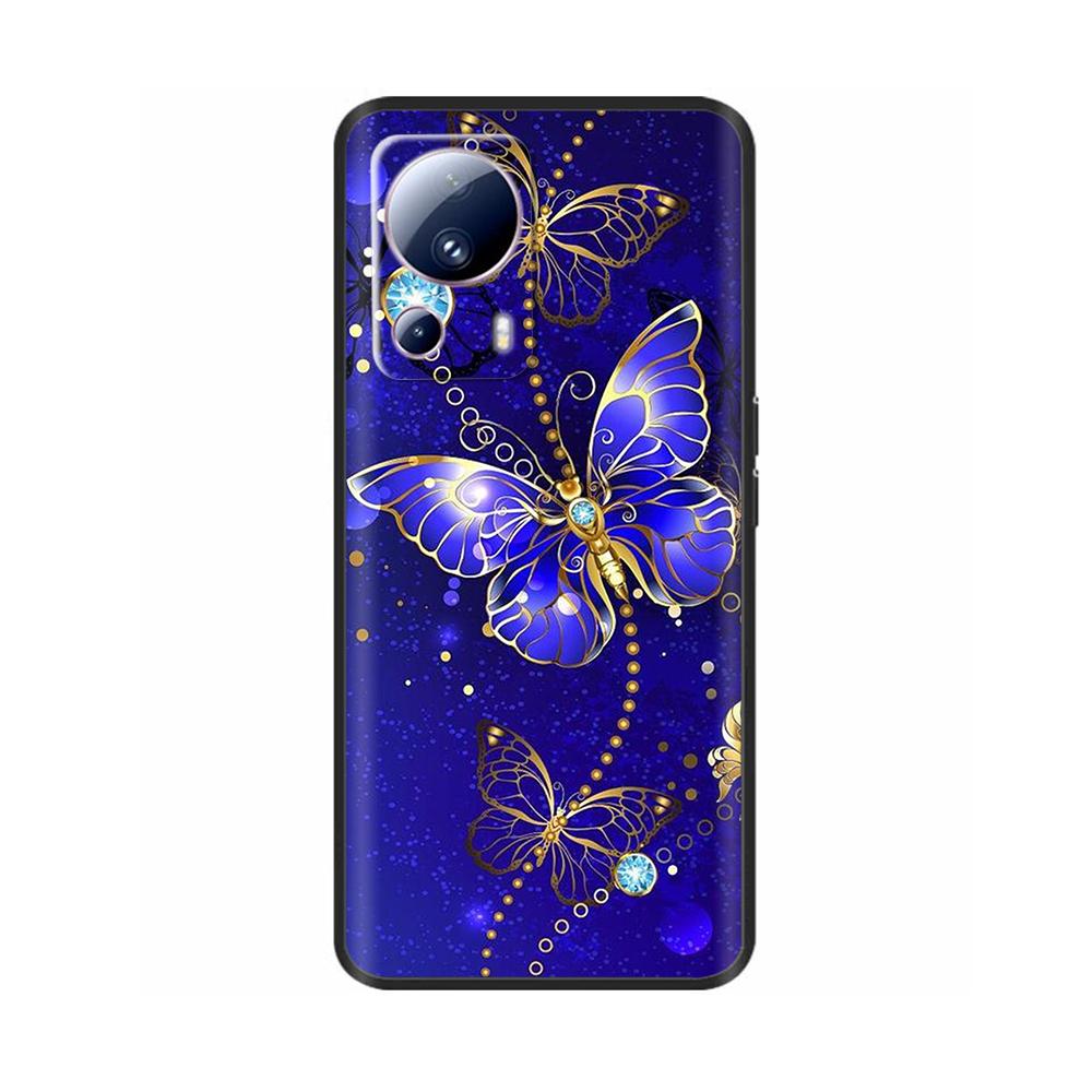 For Xiaomi 13 Lite Case For Xiaomi Mi 13 Lite 5G Flower Soft Liquid Silicone Cover For Xiaomi13lite Protection Back Cover Fundas