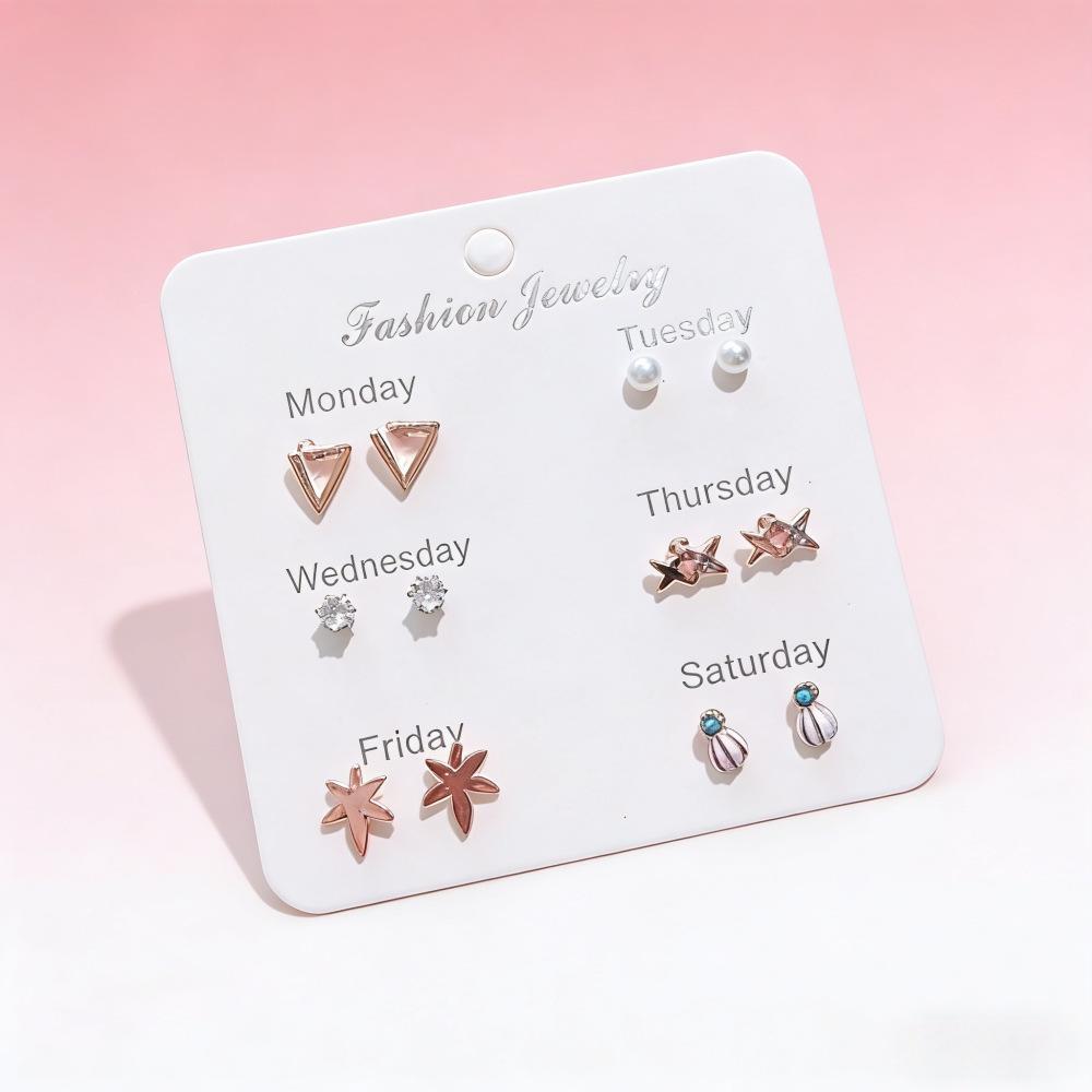 Einwöchiges Nischen-Ohrring-Set: Perlen Brosche Schleife & Schwan Ohrringe - Einfacher & Vielseitiger Schmuck für Damen