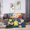 Inazuma Eleven Anime Blankets Flannel Spring/Autumn Breathable Lightweight Thin Throw Blankets for Sofa Travel Rug Piece