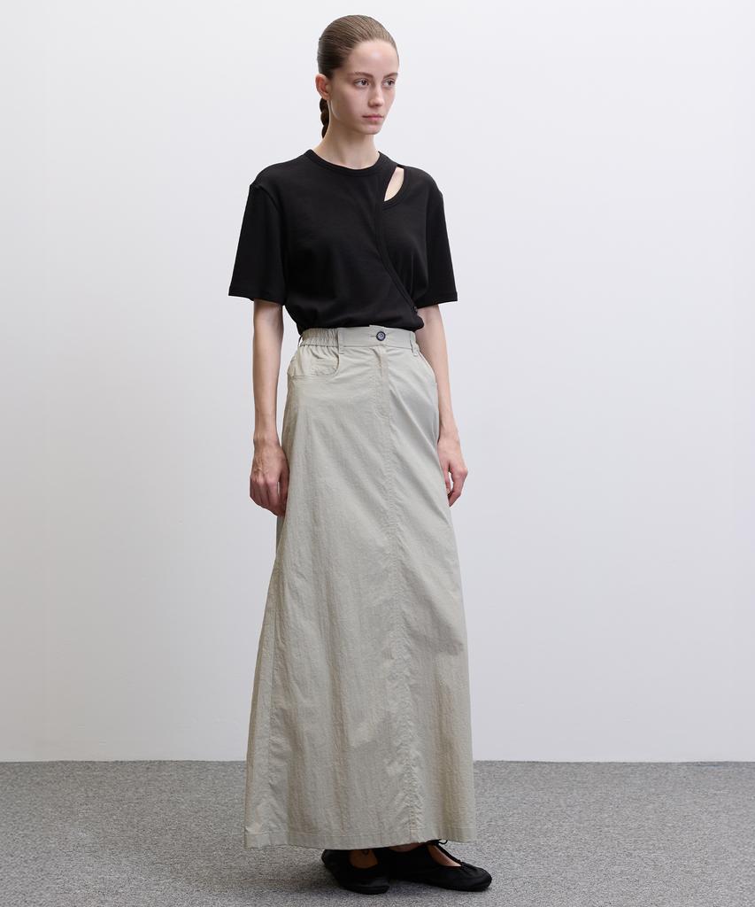 Hawaii Ha Kim [Atelier] Waistband Long Skirt_Beige