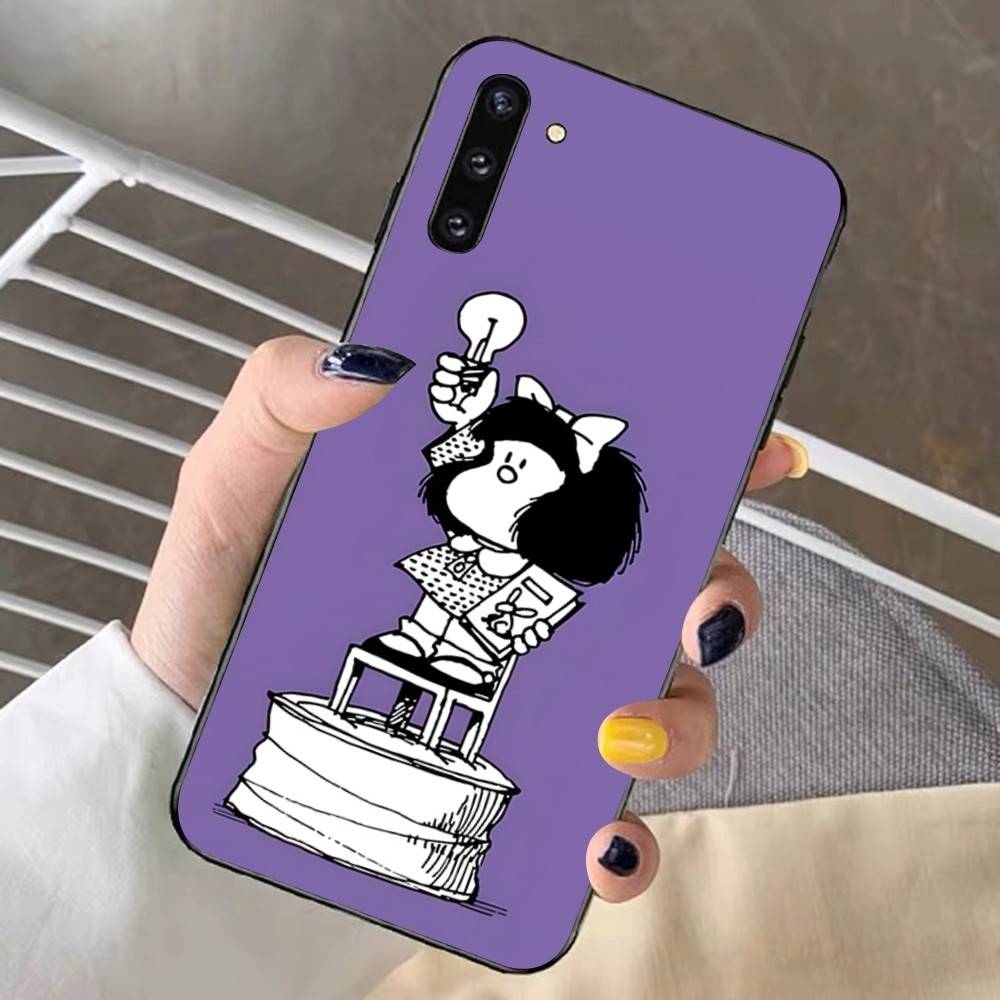 

Cartoon Mafalda Phone Case For Redmi Note 4 X 5 A 6 7 8 T 9 9S 10 11 11S 11Epro Poco M3 pro RedmiNote10 5g 6.5in