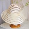 Ruffles Design Tea Party Cap Wide Brim Sun Hat Elegant Sunscreen Cap  Dance Dinner
