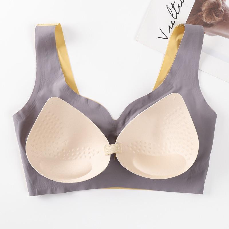 Women Seamless Wire Free Latex Vest Style Sleep Yoga Sports Bra