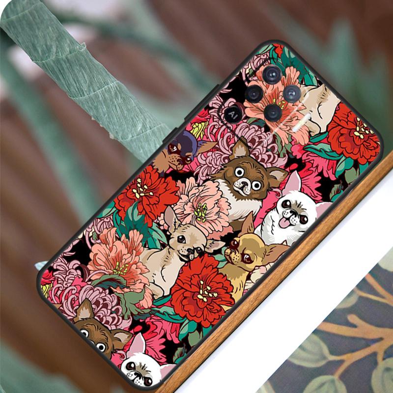 Cartoon Chihuahua Dog For OPPO A58 A78 A98 A54 A74 A94 A16 A76 A96 A5 A9 A52 A72 A79 A53S A15 A17 A57 A77 Case