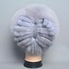 New Women Knitted Mink Fur Hats For Winter Hot Sale Luxury Lady Real Mink Fur Warm Caps Fashion Bowknot Fur Bonnets