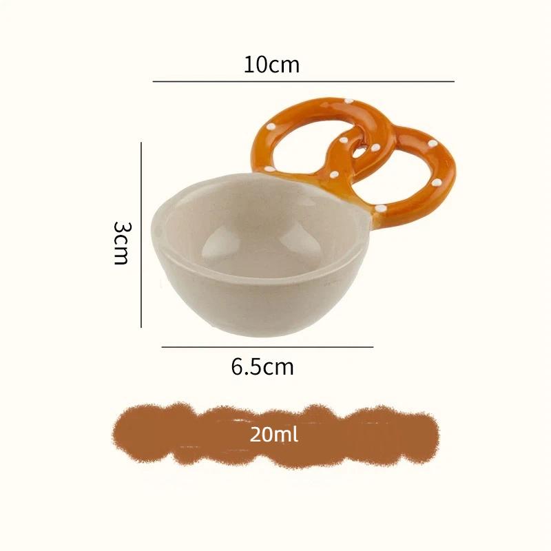 

Cute Bakery-Themed Ceramic Small Dish – Baguette and Bread Plate for Restaurant or Home Use B2-Yellow