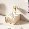 Storage Box Drawer-type Dustproof Container Stackable with Clear Display Case for