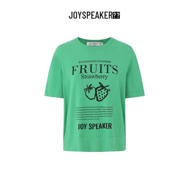 

JOY SPEAKER Letter Print Casual Short Sleeve T-Shirt M