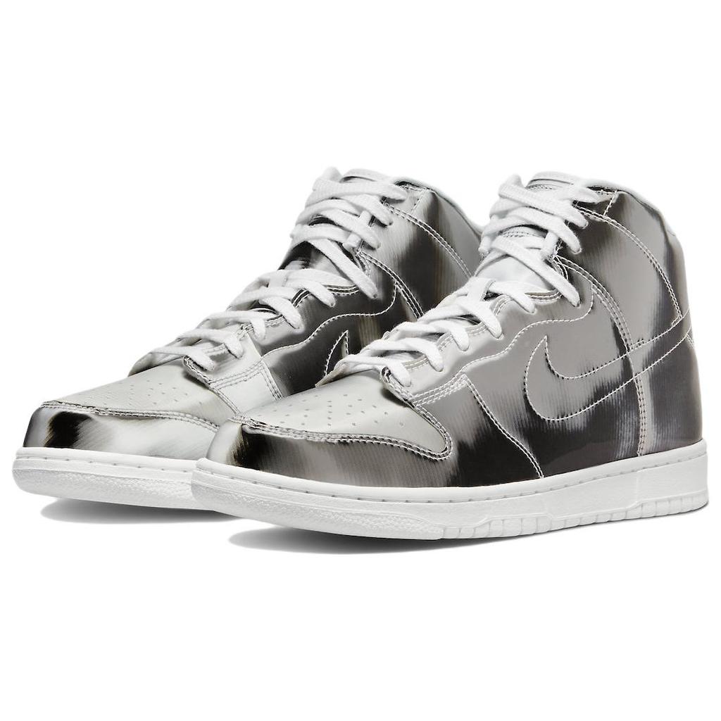 Nike Dunk High Clot Metallic Silver With Card