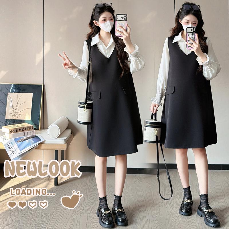 

2026 Spring Professional Maternity Dress Set - Concealed Pregnancy, Office Ready, Plus Size 2XL