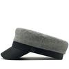 Hat Ladies Fashion Checkered Wool Octagonal Beret Literary Retro Painter Hat Peaked Cap