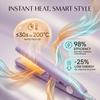 3-in-1 PTC Hair Straightener Styling Appliances Hot Combs Tools Heated Flat Iron Beard Styler Professional Brush Curling Iron