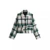 Spring and Autumn Hot Selling New Women's Wear Small Fragrant Style Patch Bag Decoration Plaid Woolen Jacket Coat