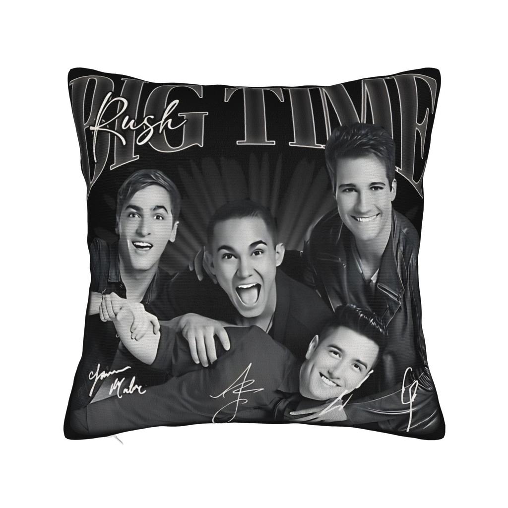 Decorative Pillowcases BTR IN REAL LIFE WORLDWIDE 2025 TOUR Big Time Rush Car Throw Pillow Case Cover Square Multi Size