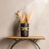 Dragonfly Vase | 9 Inch Matte Black Ceramic Flower Vase | Living Room Bedroom Home Decor