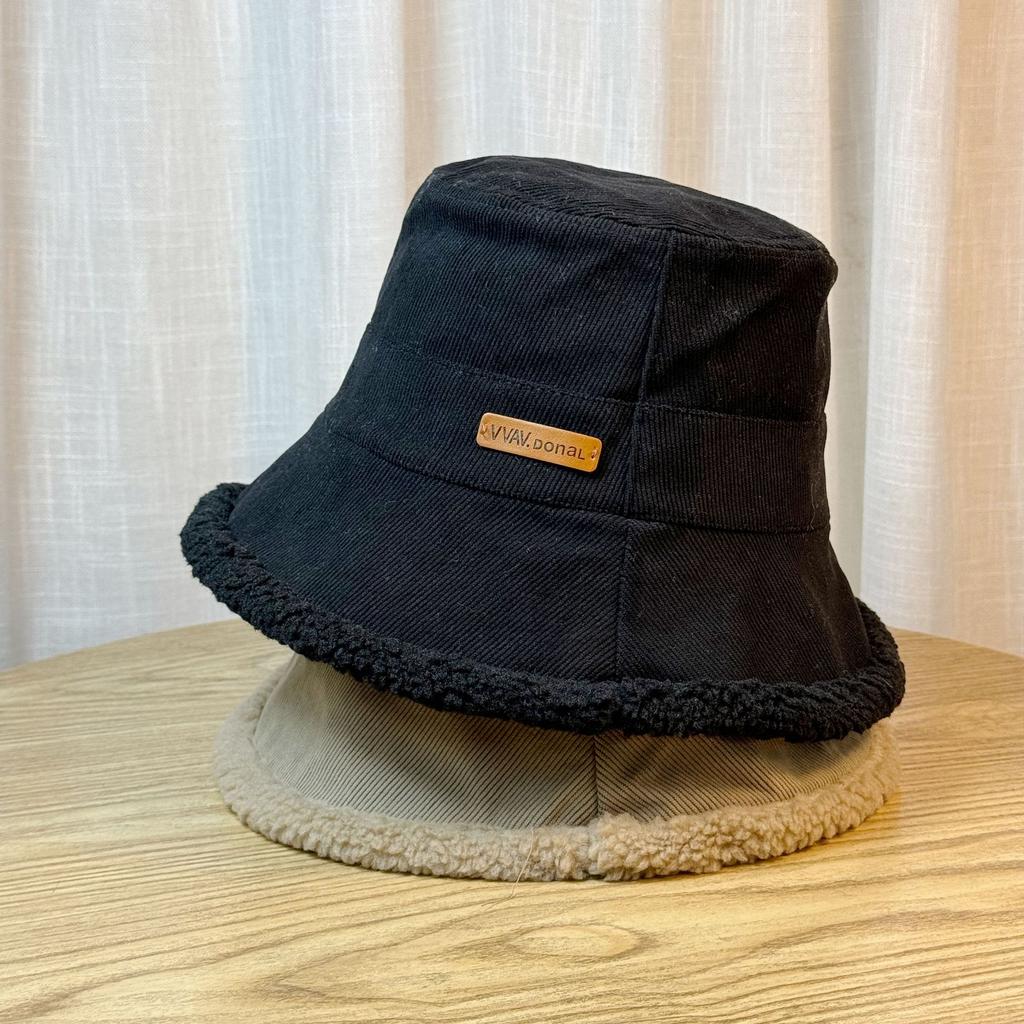 Lamb Wool Double-sided Bucket Hat Women's Autumn and Winter Basin Hat Thickened Warm Windproof Cold Bucket Hat
