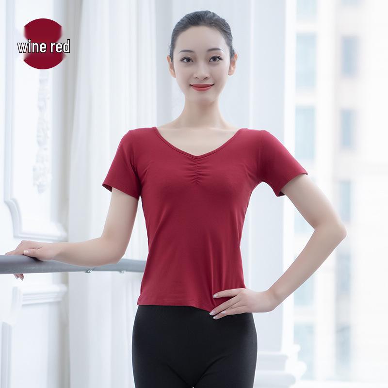 

Взрослый летний топ с коротким рукавом для йоги и танцев - Идеально подходит для тренировки тела и художественных экзаменов