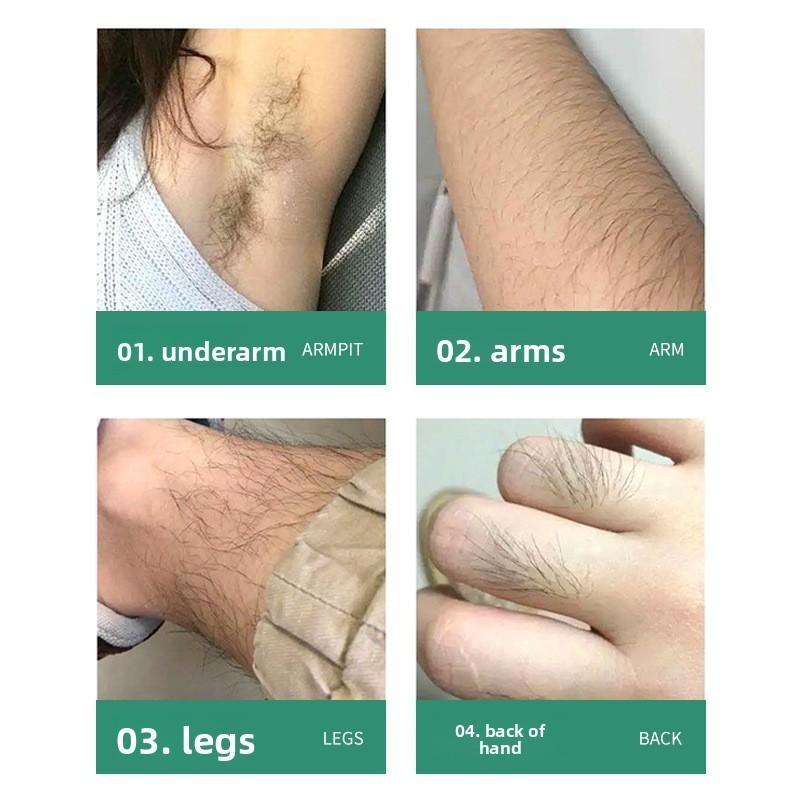 Powerful hair removal cream, one application and one wipe, easy hair removal, no black spots, a must for home use