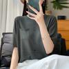 Women Knit T-shirt Summer Knitted Shirt Short Sleeve Tees O-neck Pullover Knit Tops Female