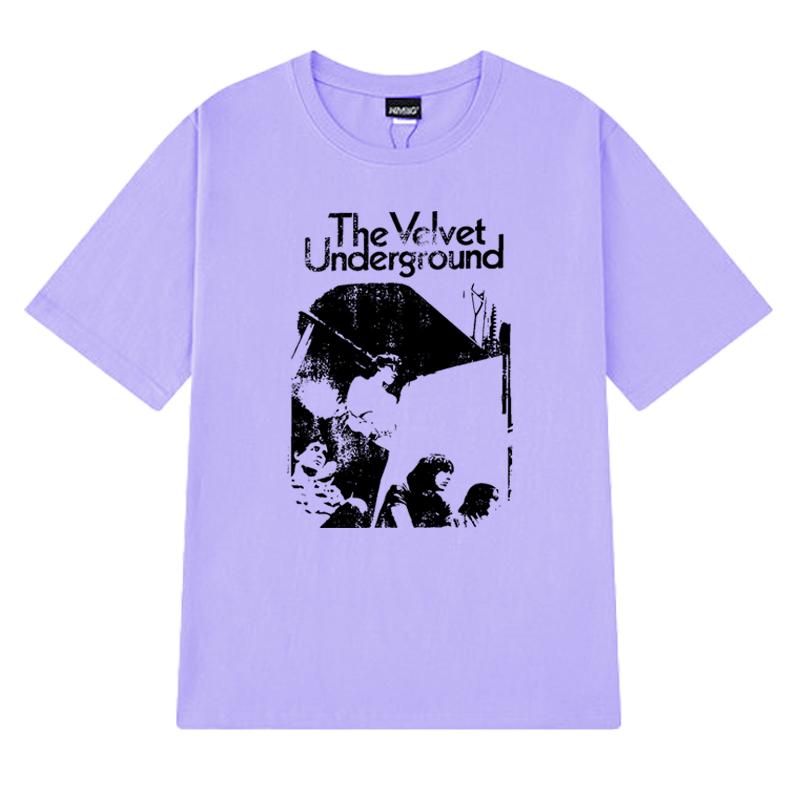 Vintage The Velvet Underground Hip Hop Rock Streetwear T Shirt Men Women Trend Oversized Short Sleeve T-shirts Unisex Cotton Top