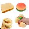 Toast Sliced Bread Stress Toy Simulated Hamburger Biscuit Squishes Toy Sensory Fidget Toys for Kids & Adult Funny Squeeze Toy