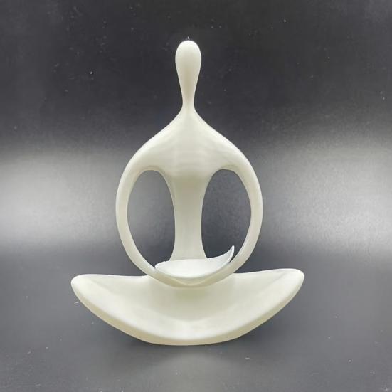 Yousheng Minimalist Zen Humanoid Sculpture Ornament, 3D Printed Abstract Figurine with Smooth Surface And Delicate Texture, Compact Home Decoration