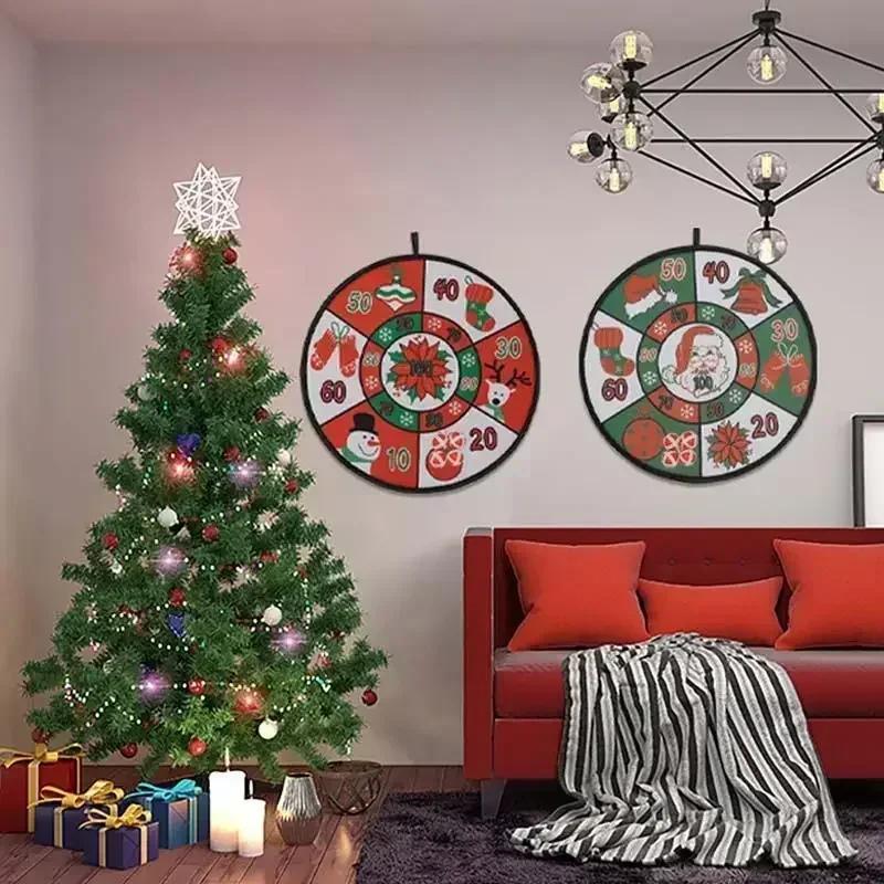 Christmas Home Decoration Supplies Creative Dart Board Santa Claus Throwing Target Dart Shooting Board Party Game Supplies