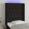 VidaXL LED Headboard Bedroom Furniture Single Bed Accessory Headboard Interior Black 3124360