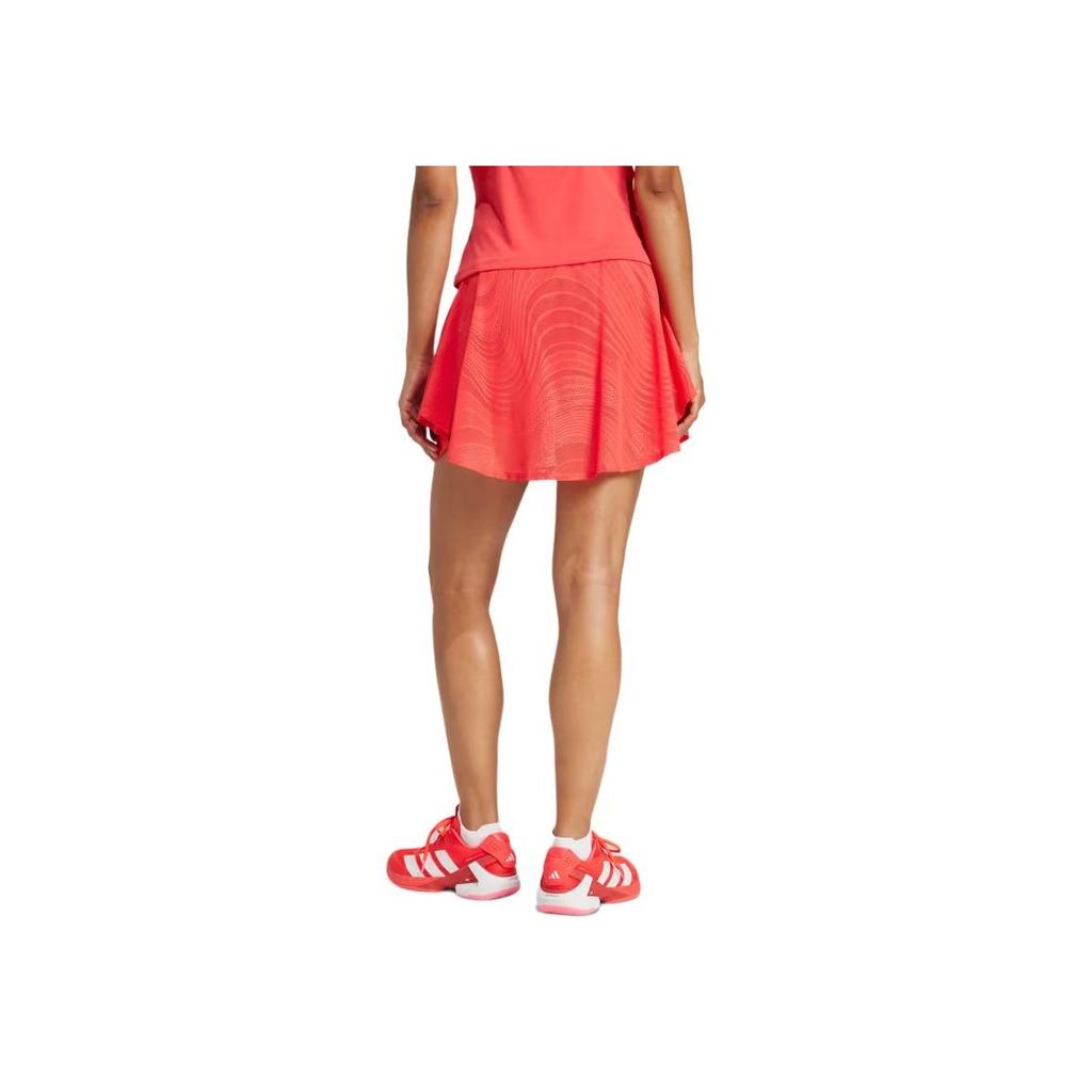 Adidas Tennis Climacool FW24 Wow Skirt Pro Series Fashion Versatile Comfortable Simple Tennis Casual Skirt Women Skirts Translucent-Red JD6092