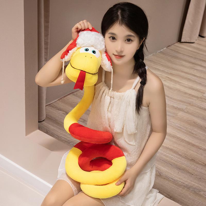 Creative Soft Big Snake Doll Plush Toy Zodiac Snake Doll Year of the Snake Mascot Ragdoll Event Gifts