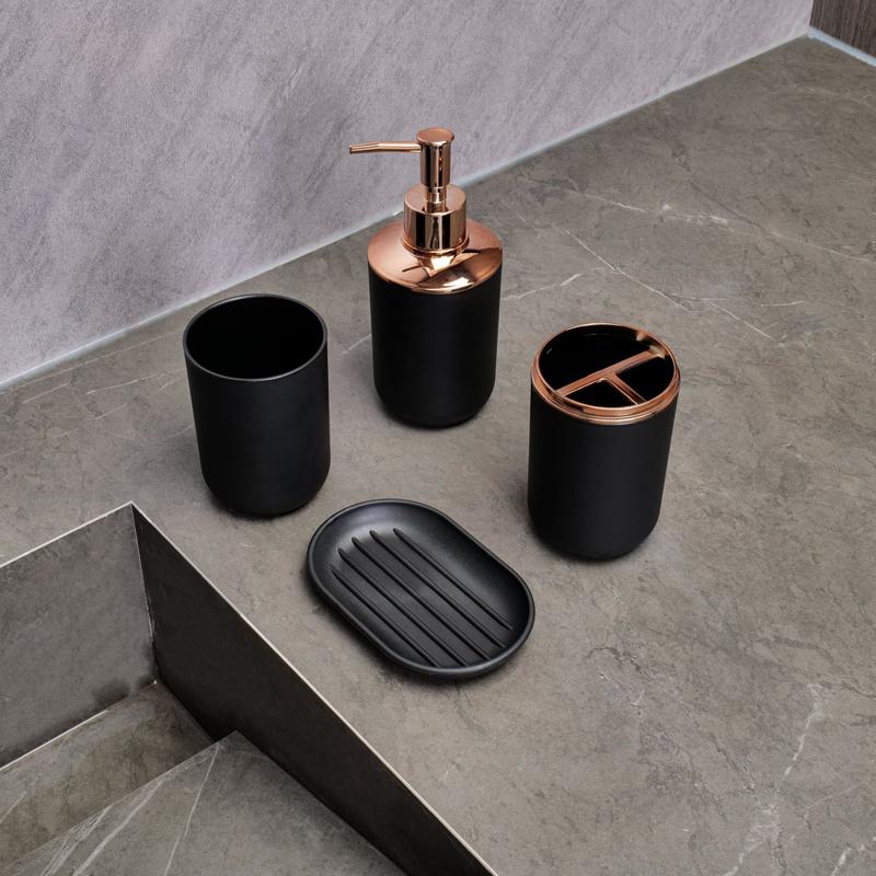 

Набор для хранения в ванной в скандинавском стиле - Набор органайзеров из 4 предметов, Экологичные современные туалетные принадлежности для экономии места в ванной