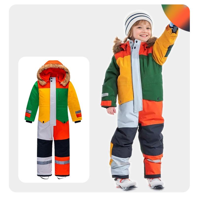 

Детский лыжный комбинезон, лыжный костюм для мальчиков и девочек, осенне-зимняя ветрозащитная теплая уличная флисовая куртка, брюки, детский костюм для катания на лыжах, сноуборде 110