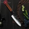 Grandsharp 5 Cal nóż Santoku ręcznie noże kuchenne japoński 3 warstwy AUS10 stal ostry Sushi Santoku Gyuto nóż kuchenny szefa kuchni