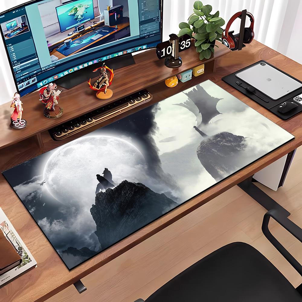 

G-Game Of T-Thrones Mouse Pad Large Anti-Slip Rubber Gaming MousePad Durable Desk Pad Thick Seam Edge Suitable For Office And Ga 600x300x2mm