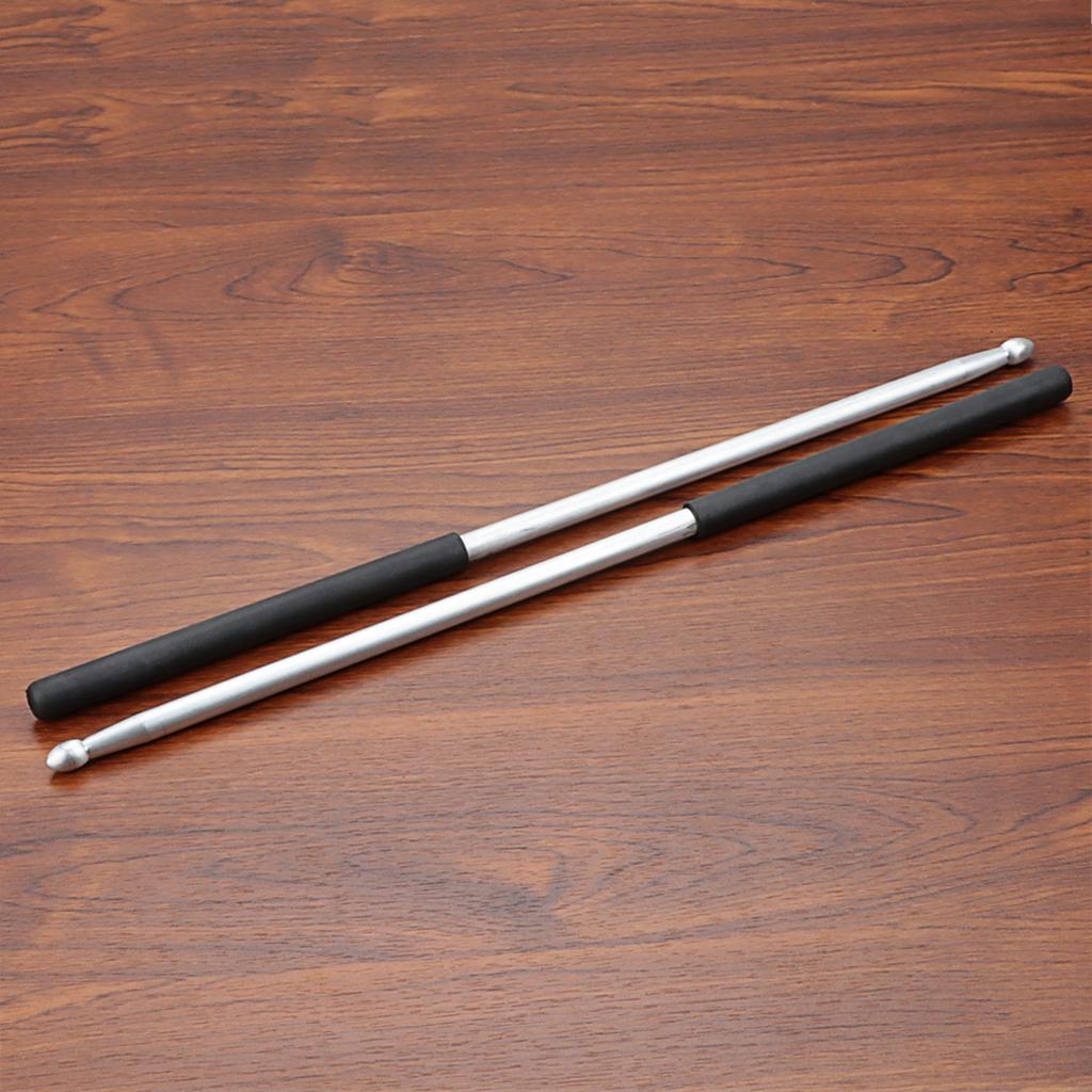 1 Pairs Simple Nonslip Metal Drumstick 5A Aluminum Alloy Drumsticks Percussion Accessories for Beginner, Student, Adult