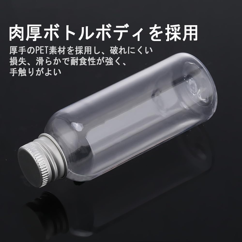 LIMUNJIZ Travel Bottles Set 10pcs 30ml Clear Plastic Containers with Aluminum Caps for Liquids
