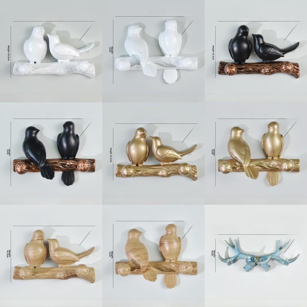 Sleek Bird Wall Hook Resin Organizer For Bathroom And Bedroom Storage Accessory