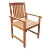 Garden Chairs 2 Pcs Solid Acacia Wood Brown
