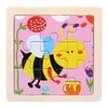 9 Stück Holz Cartoon Tiere Kinder Puzzle Spielzeug Lernen Bildung Panel