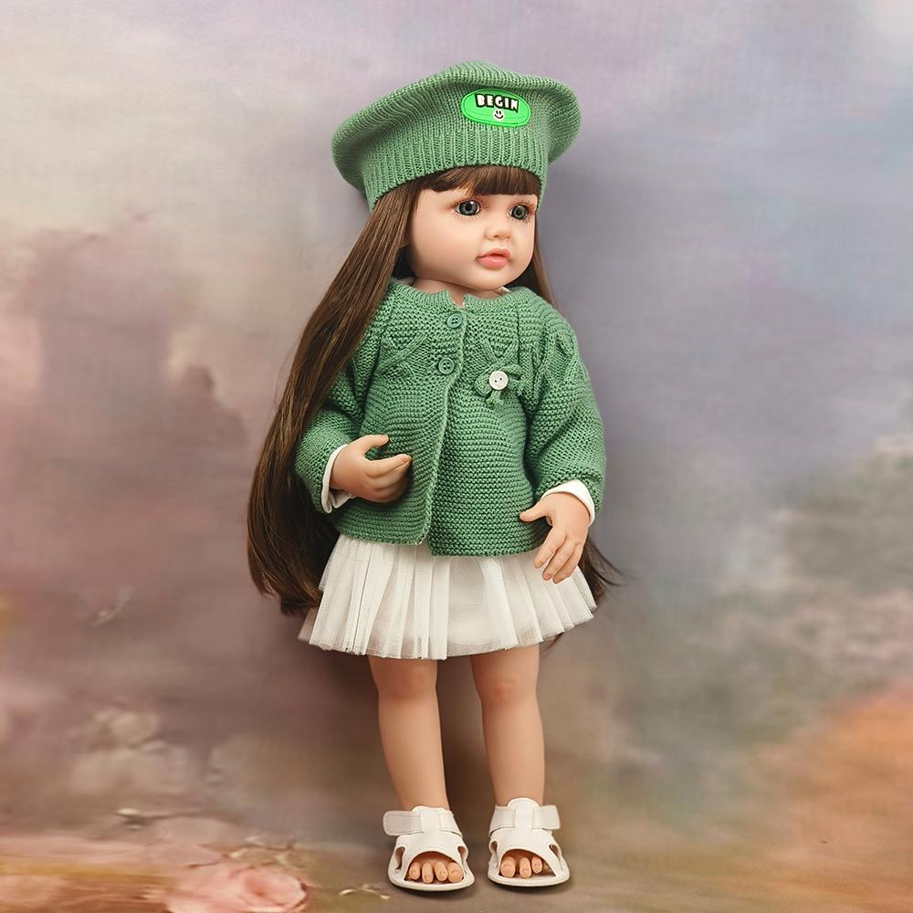 Lalka Reborn dla Malucha z Miękkiego Silikonu na Całe Ciało, Realistyczna w Dotyku, Wysokiej Jakości, Prezenty dla Dzieci, Zabawki